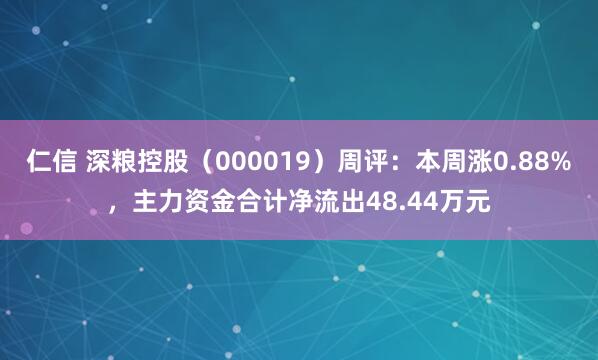 仁信 深粮控股(000019)周评:本周涨0.88%,主力资金合计净流出48.44万元
